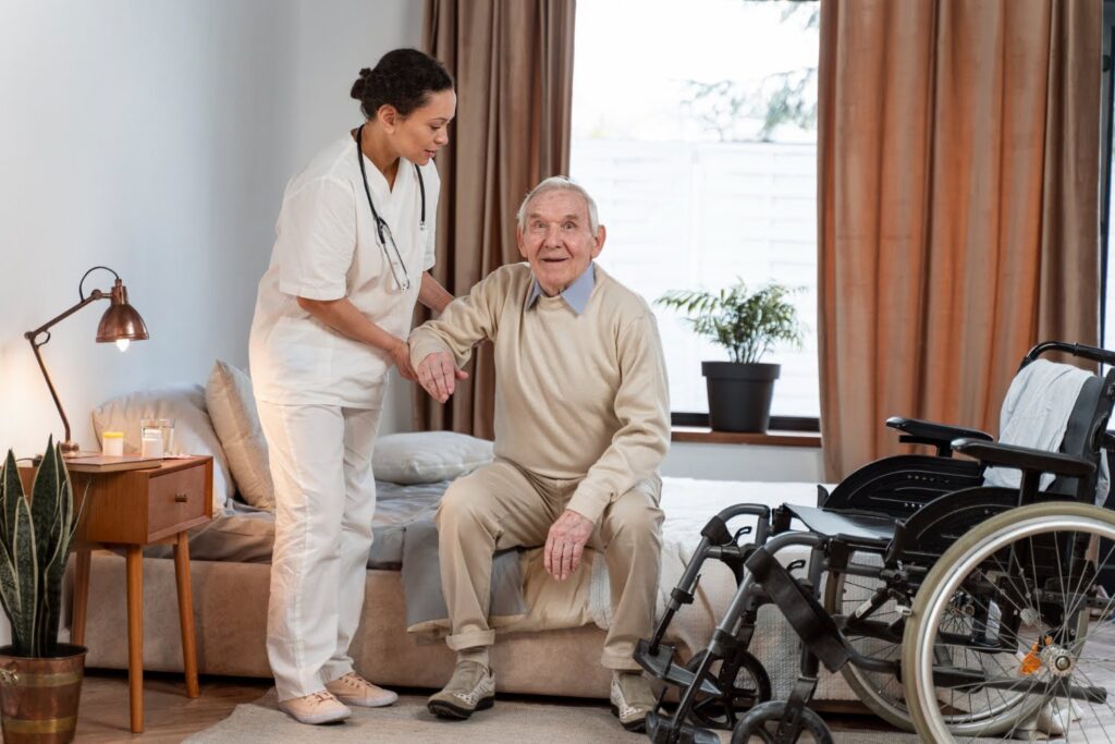 Mandarin-speaking helper providing companionship